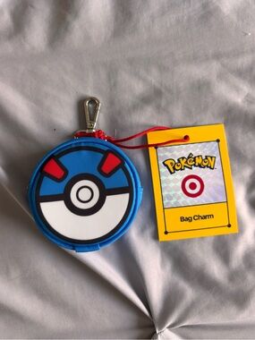 Pokémon x Target Great Ball Bag Charm Keychain Blue Poke Ball Bag Charm New